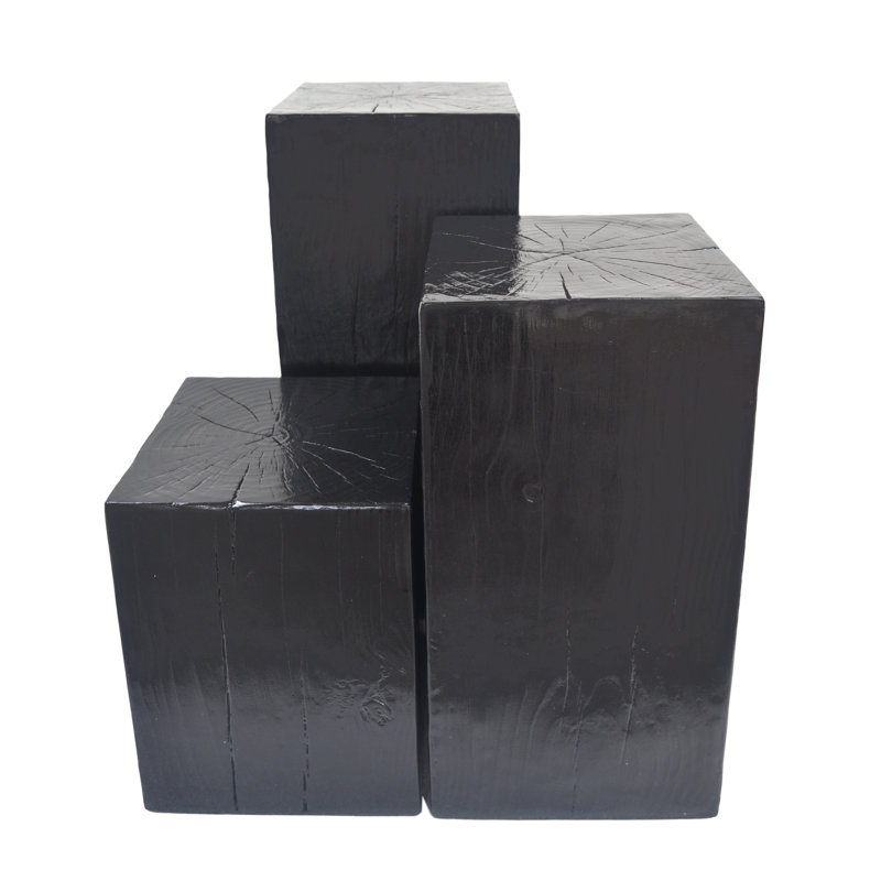 Outdoor Side Table Set, Black