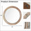 Miroir mural rond rustique, miroir circulaire en bois de 23,62 pouces avec perles, miroir décoratif de ferme pour salon, chambre à coucher, cuisine, entrée (blanc)