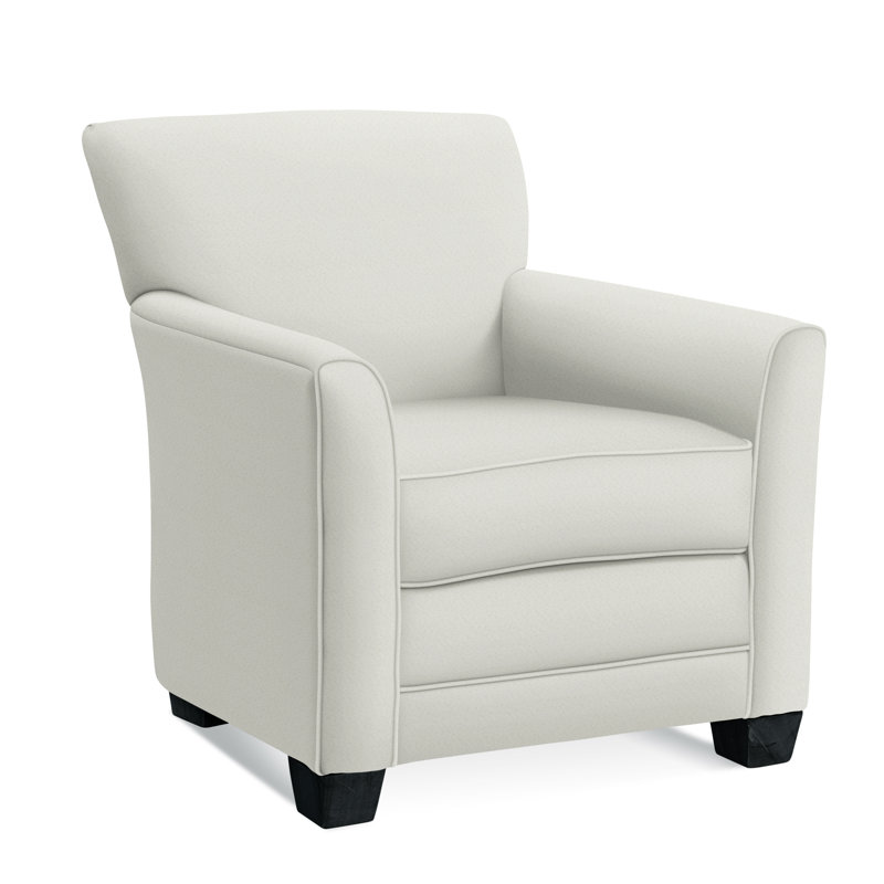 Fauteuil Buckley, Finition noire, Rayures bleues / beiges 0209-61