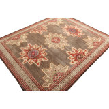 Distressed Homage Hand Knotted Wool Geometric Area Rug