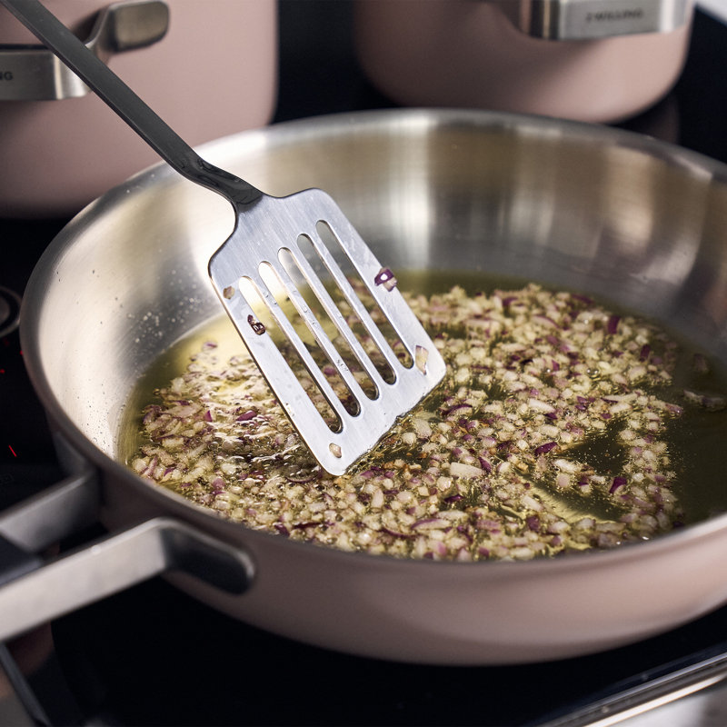 ZWILLING Pure 9.5-Inch Stainless Steel Ceramic Nonstick Fry Pan, Green, Rose, 11"