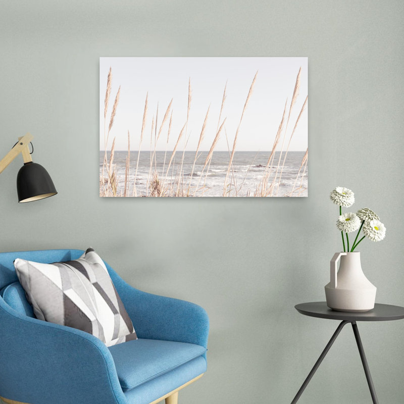 Art contemporain, paysage côtier abstrait, H 24 po x l 16 po
