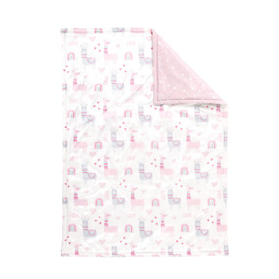 Llama Love 100% Polyester Baby Blanket