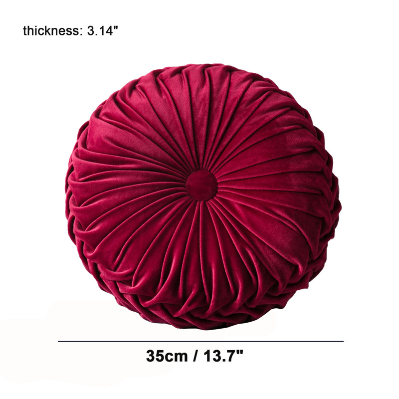 Reversible Throw Pillow, Dark Red