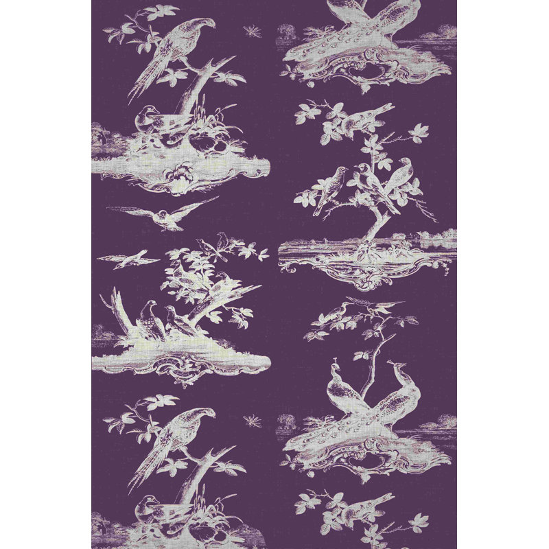 Toile en prune, H 18 po x l 12 po