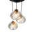 3- Light Dimmable Cluster Pendant Light with Mirror Glass