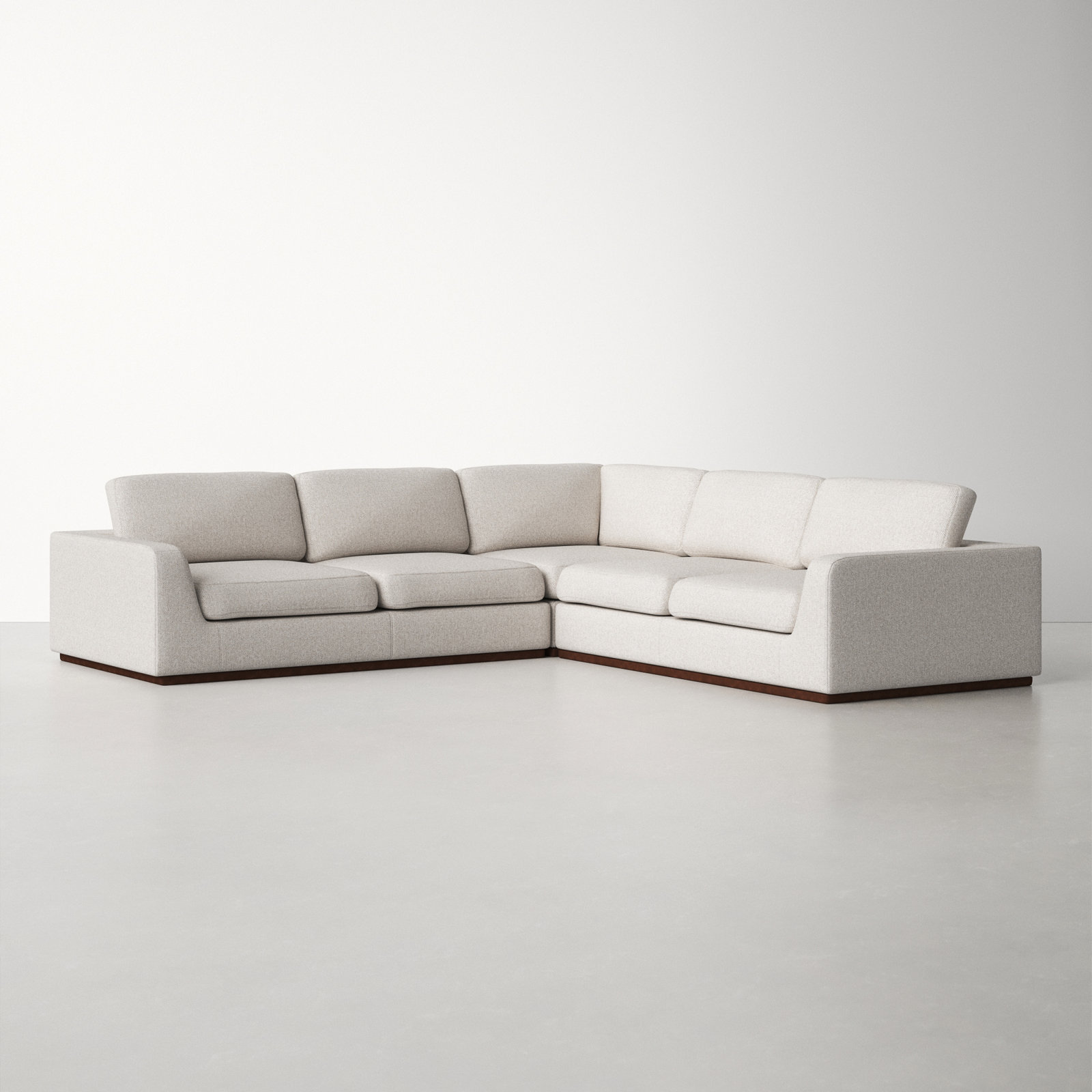 Berger Upholstered L-Sectional, Aldred Silver-Aged Sienna