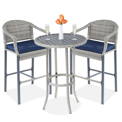Ensemble de bar Ambau Wildon Home® avec matériau extérieur en métal