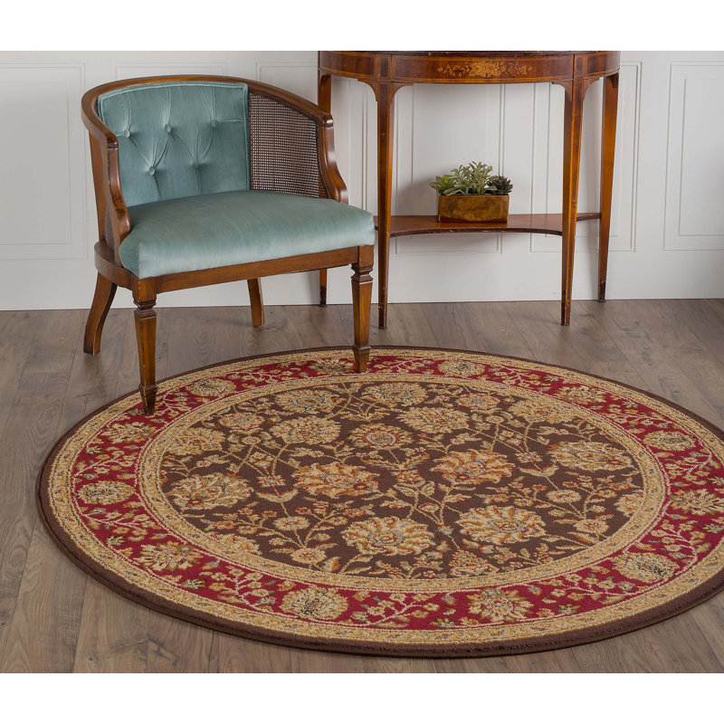 Lapoint Oriental Indoor Rug, Round 5'3"