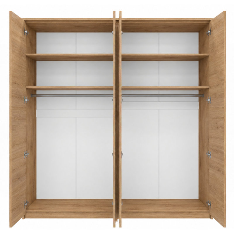 Bonis Manufactured Wood Wardrobe, Oak