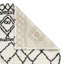 Quon area rug Machine Woven Rectangle White/Black-70523198