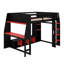 Lit mezzanine avec bureau Gaming