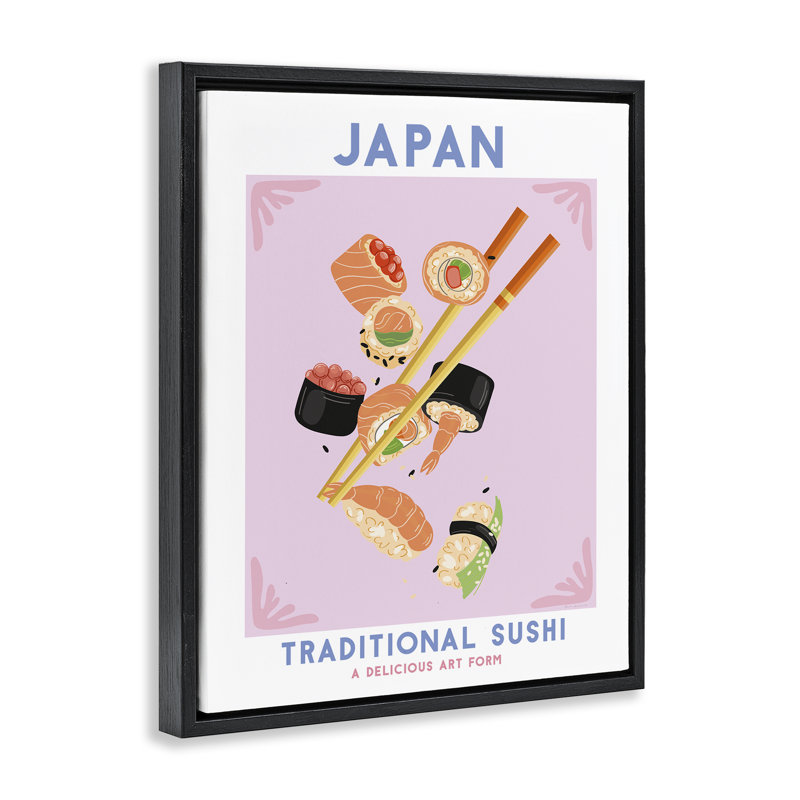 Art mural japonais sur toile flottante, "Japanese Traditional" par Omar Escalante, H 31 po x l 25 po