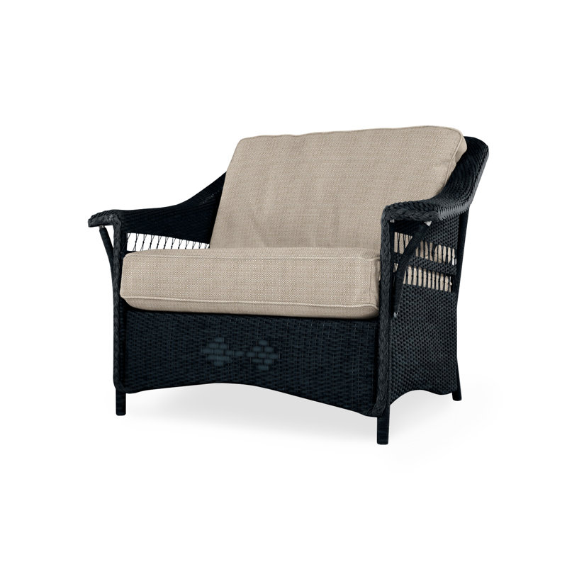 Nantucket Outdoor Lounge Chair, Beach Natural, Ebony