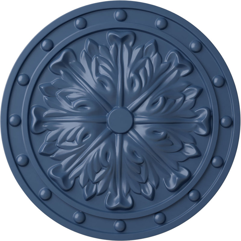 Endurathane Foster Acanthus Leaf Ceiling Medallion, 20 1/2"OD x 1 1/2"P (Fits Canopies up to 2 1/4"), Hand-Painted Americana Finish
