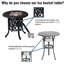 Seau à glace rond en fonte d'aluminium 21 po et table d'appoint - surface lisse hygiénique