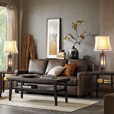Ensemble de lampe de table 25 po avec veilleuse et ports USB Louann