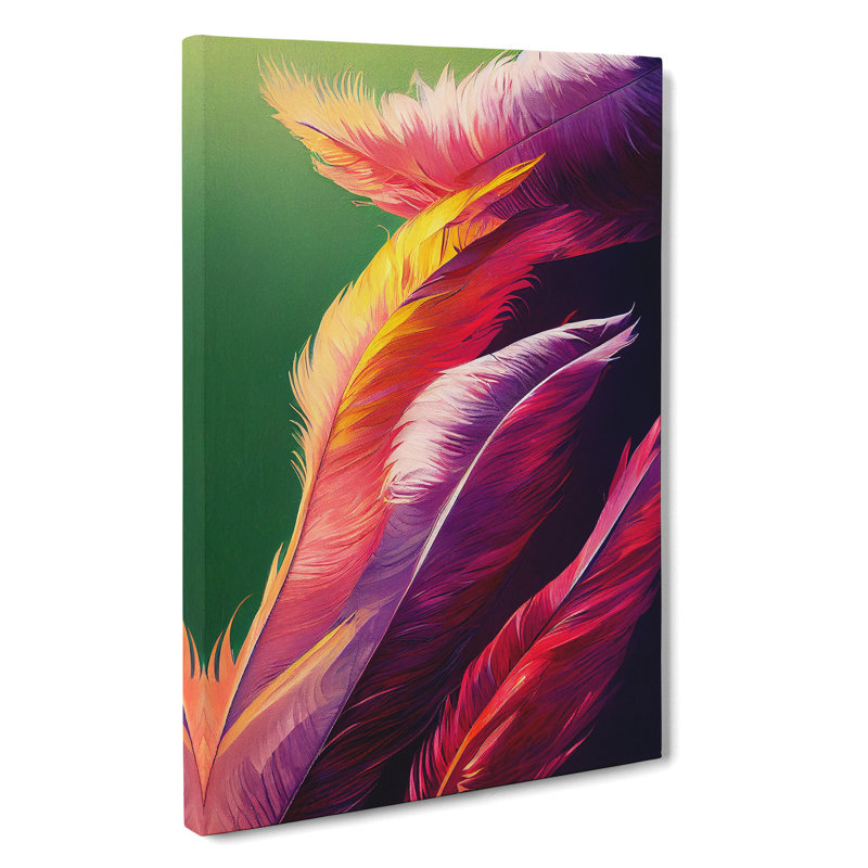 Exotic Feathers - Wrapped Canvas, 76cm H x 50cm W x 3cm D