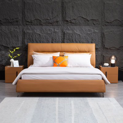Lit plateforme tapissier Atrice