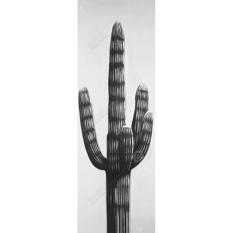 «Cactus solitaire noir et blanc» sur