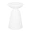Table de bout d'extérieur moderne en métal - grande taille, blanc, fer, 15,1 po x 15,1 po x 20,9 po, sans assemblage, blanc-799702181