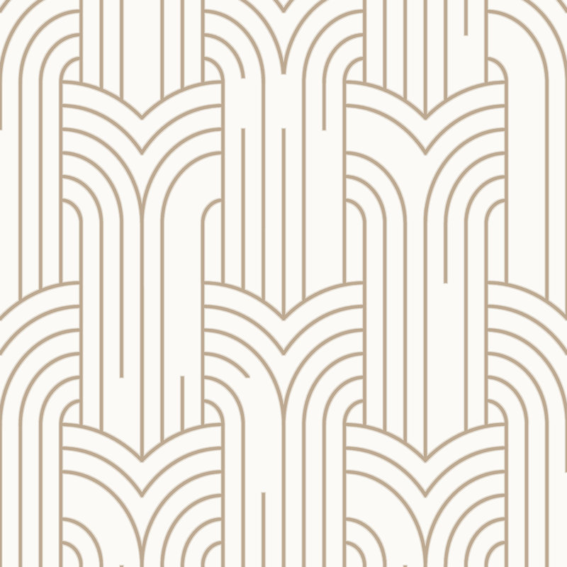 Papier peint Arch Deco, Doré