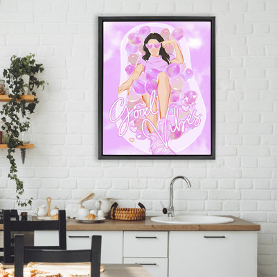 Cadre flottant pour salle de bain Good Vibes Glam, design par Ziwei Li