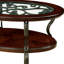 Table basse de salon contemporain avec ornements en mélange de bois et de métal de conception solide ornée