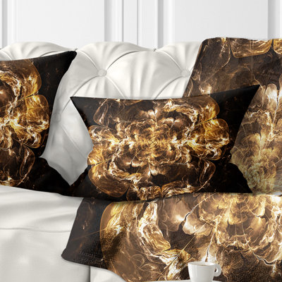 Coussin lombaire floral fractal explosion
