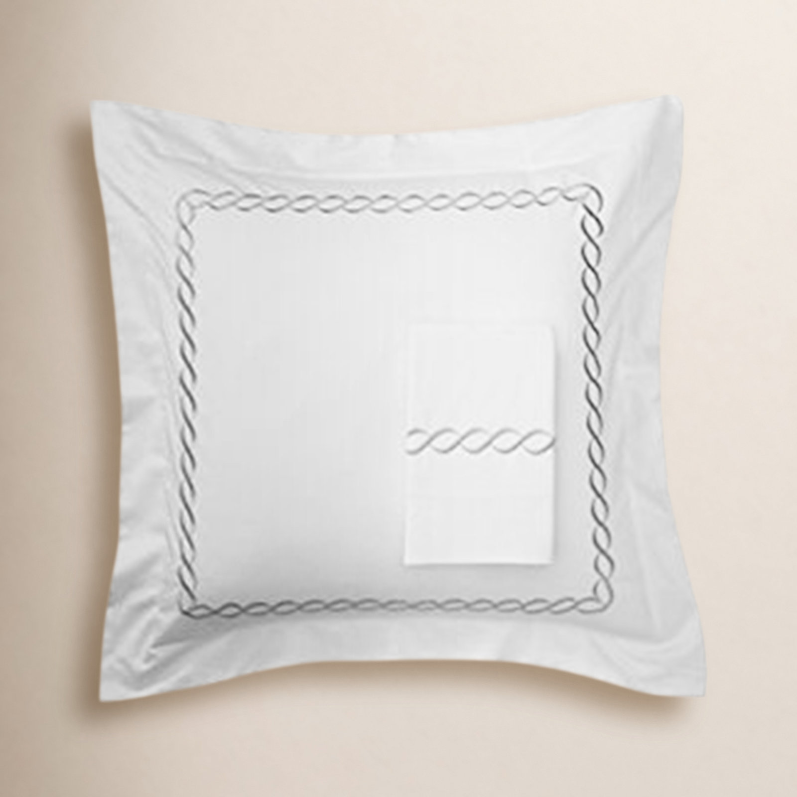 Aubrette Cotton Shams, Gray
