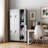 6 Doors Metal Lockers for Employees with Lock, Metal Locker with 18 Hooks for School Garage Office Gym Home, Assembly Required-492765828