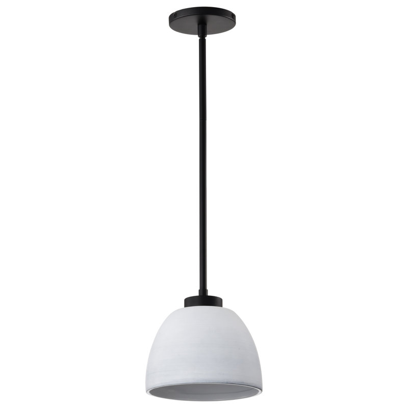 Vildan - Luminaire suspendu en céramique, H 42,88 po x l 7,5 po x P 7,5 po, Noir mat