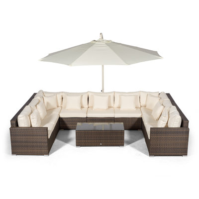 Yancey 5 Seater Rattan Corner Sofa Set