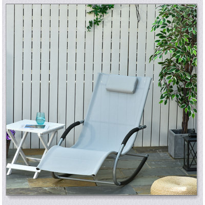Chaise berçante inclinable Outsunny