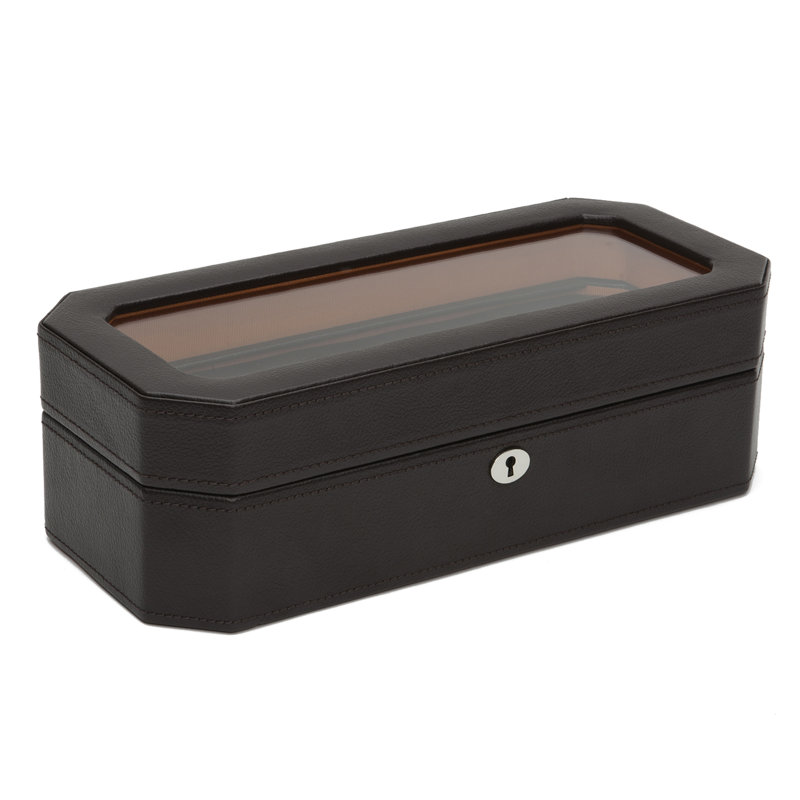 Windsor 5 Piece Watch Box, Brown/Orange