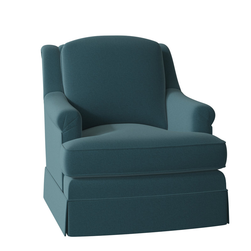 Milan 35.5" Wide Armchair, 8789 Turquoise, Stationary