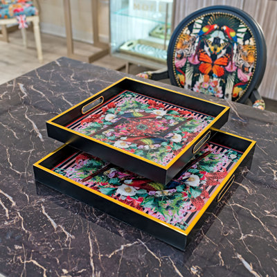 Flower Bomb Square Tray Set - MYRTLE & MARY
