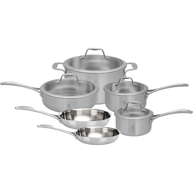 Zwilling Spirit 3-ply 10-piece Stainless Steel Cookware Set