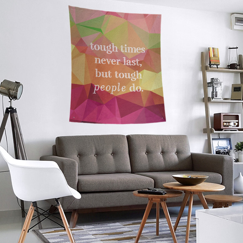 Tapisserie en polyester difficile à faux pierres, H 27,5 po x l 37,5 po, Pyrite arc-en-ciel