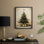 «Christmas Holiday Art», série 2-CX III, reproduction encadrée - bois massif