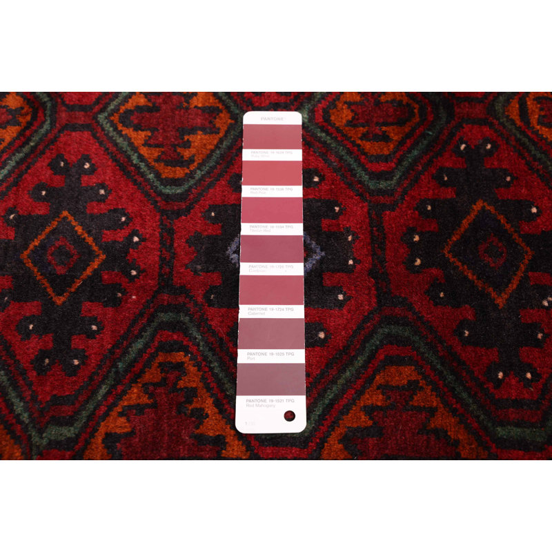Tapis rouge Teimani 3 pi 10 po x 6 pi 3 po