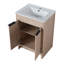 Meuble-lavabo autoportant avec 2 portes d'armoire à fermeture douce-111541388