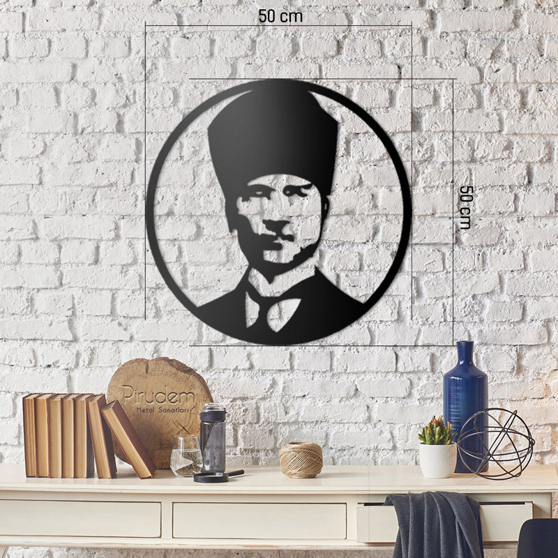 Élégant accessoire mural décoratif en métal, finition noire, 19,7 po x 19,7 po | 100% métal avec une épaisseur de 0,08 pouce | Fixation murale facile avec support arrière | Parfait pour les espaces de décoration et de bureau modernes