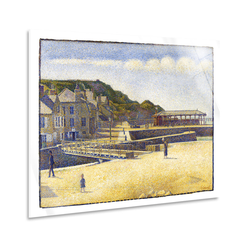 Georges Seurat-Port at Bessin-Horizontal, Plastic/Acrylic, 100cm H x 140cm W