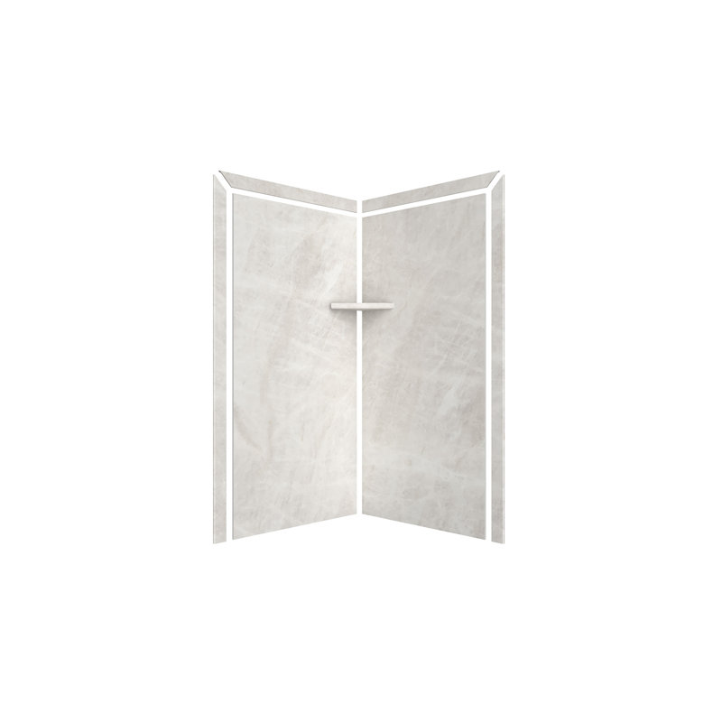 FlexStone Splendor 40"W x 40"D x 80"H Corner Shower Surround in Beaumont, Beaumont
