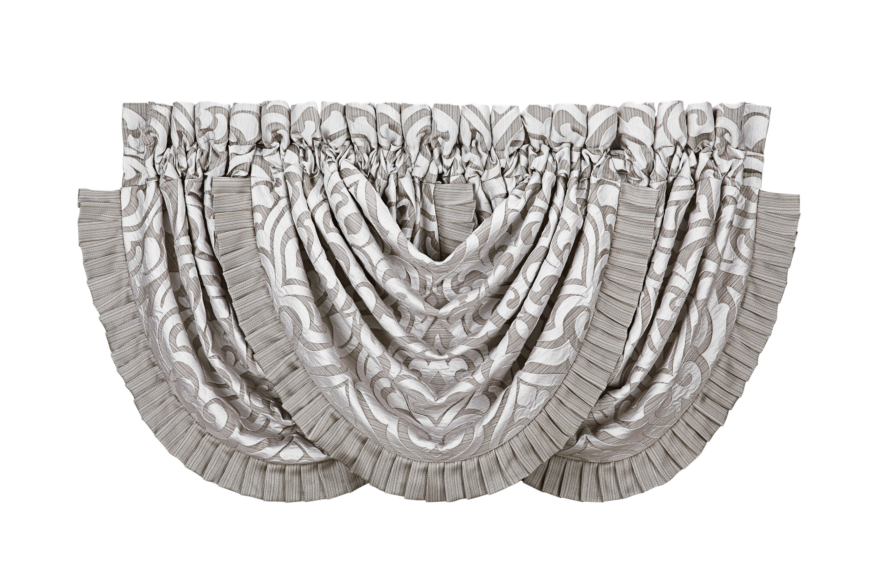 Rosdorf Park Elzy Swag 43'' W Window Valance in Silver | Wayfair