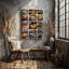Toile, collage vibrant et attrayant mettant en vedette un art mural varié de plats, y compris des tacos de poulet frit croustillant-136249917