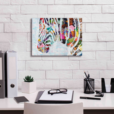 'Zebra' by Artpoptart, Canvas Wall Art