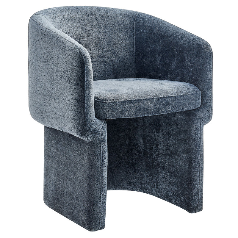 Verity Chenille Dining Armchair, Slate Blue