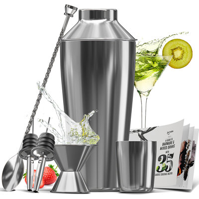 Ensemble d'outils de bar à cocktail en acier inoxydable 8 pièces Joytable